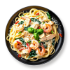 Pasta mix van kip en scampi