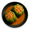 Biber Dolması – Gevulde paprika met rijst en kruiden